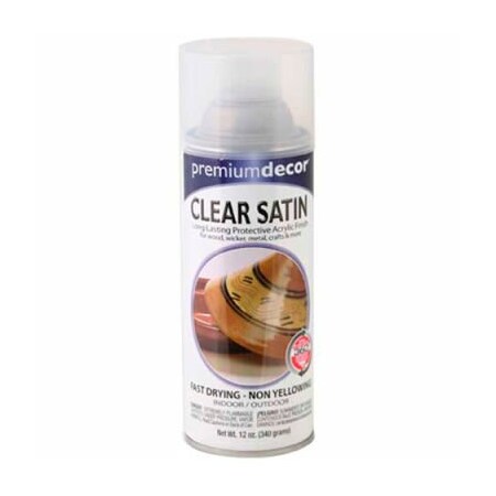 General Paint Spray Paint, Clear, Satin, 12 oz 792272
